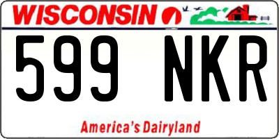 WI license plate 599NKR