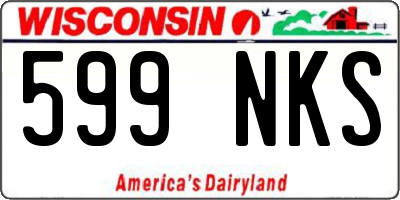 WI license plate 599NKS
