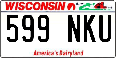 WI license plate 599NKU