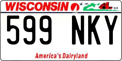 WI license plate 599NKY