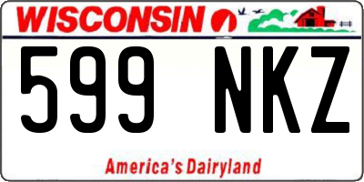 WI license plate 599NKZ