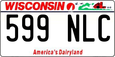 WI license plate 599NLC