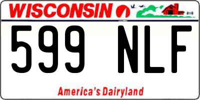 WI license plate 599NLF