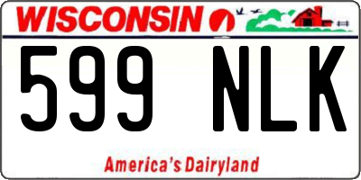 WI license plate 599NLK