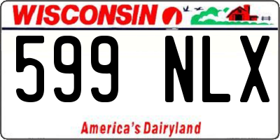 WI license plate 599NLX
