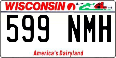 WI license plate 599NMH