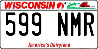 WI license plate 599NMR