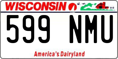 WI license plate 599NMU
