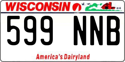 WI license plate 599NNB