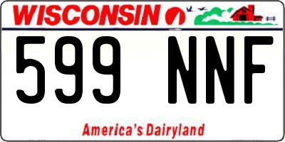 WI license plate 599NNF