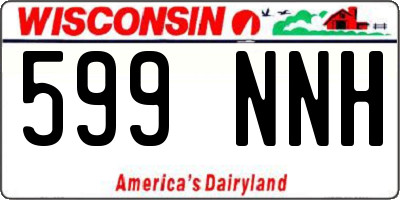WI license plate 599NNH