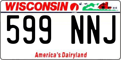 WI license plate 599NNJ