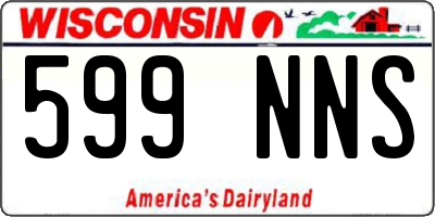 WI license plate 599NNS