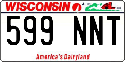 WI license plate 599NNT