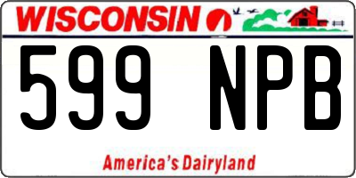 WI license plate 599NPB