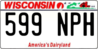 WI license plate 599NPH