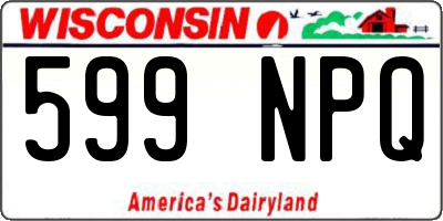WI license plate 599NPQ