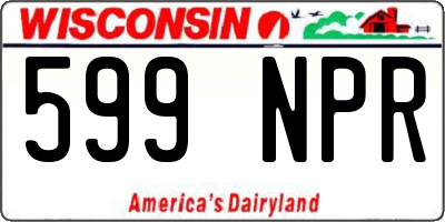 WI license plate 599NPR