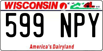 WI license plate 599NPY