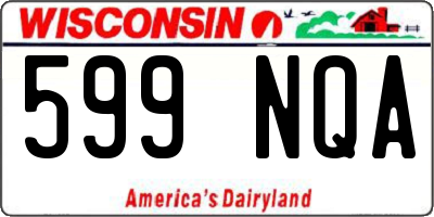 WI license plate 599NQA
