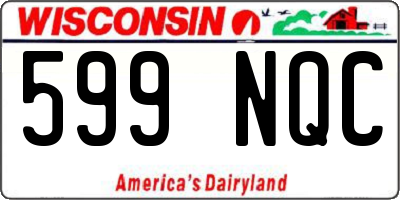 WI license plate 599NQC