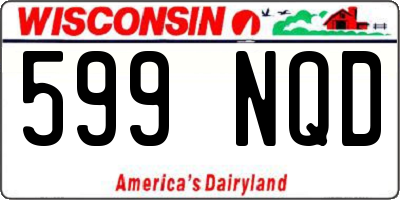 WI license plate 599NQD