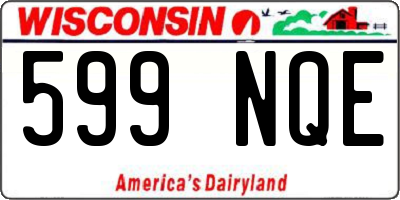 WI license plate 599NQE