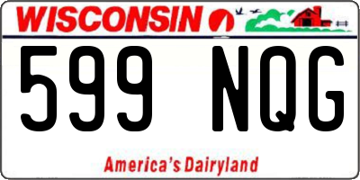 WI license plate 599NQG