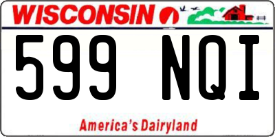 WI license plate 599NQI