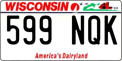 WI license plate 599NQK