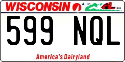WI license plate 599NQL