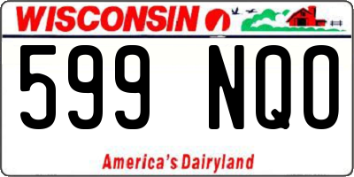 WI license plate 599NQO