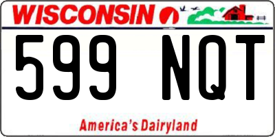 WI license plate 599NQT
