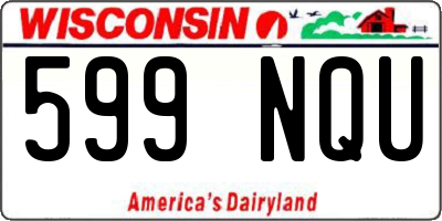 WI license plate 599NQU