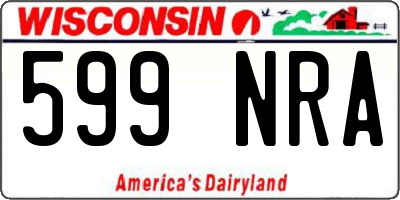 WI license plate 599NRA