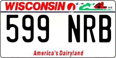 WI license plate 599NRB