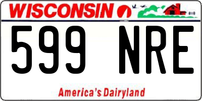 WI license plate 599NRE