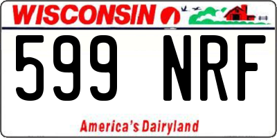 WI license plate 599NRF