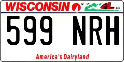 WI license plate 599NRH