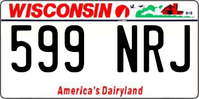 WI license plate 599NRJ