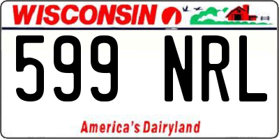 WI license plate 599NRL