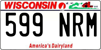 WI license plate 599NRM