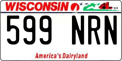 WI license plate 599NRN