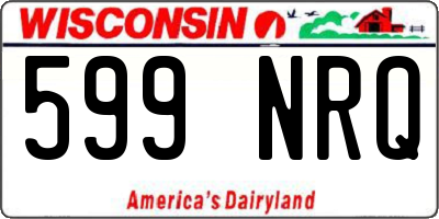 WI license plate 599NRQ