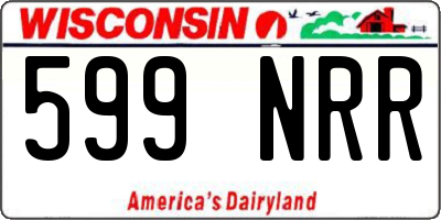 WI license plate 599NRR