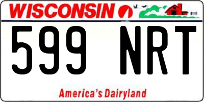 WI license plate 599NRT
