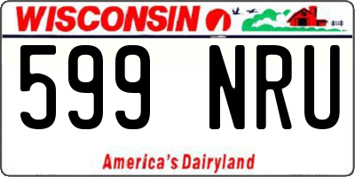 WI license plate 599NRU