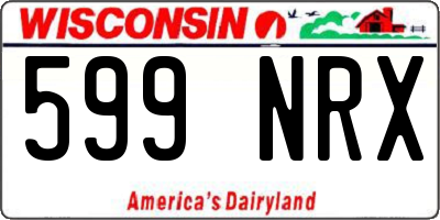 WI license plate 599NRX