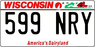 WI license plate 599NRY