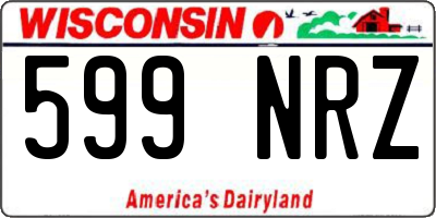 WI license plate 599NRZ